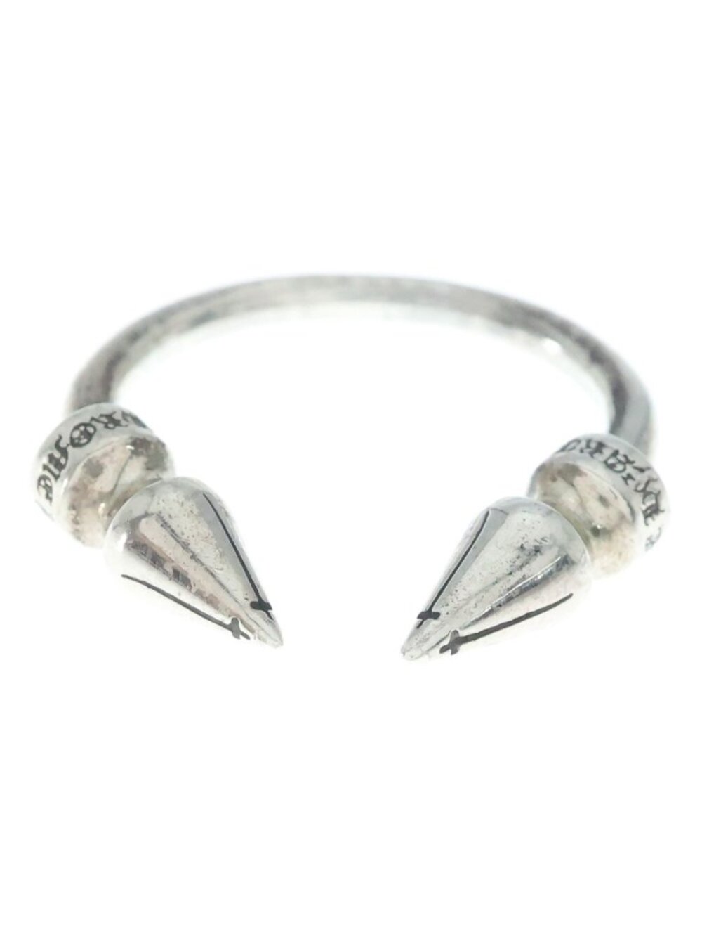 Chrome Hearts Dbl Spike Ring Double Silver